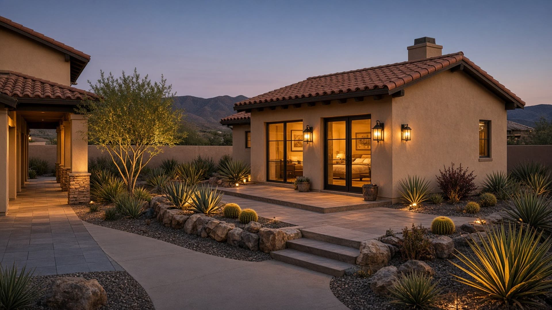 Optional detached casita guest suite behind a Homestead West ranch home in Northwest Las Vegas — When does Plan 3704 make sense?
