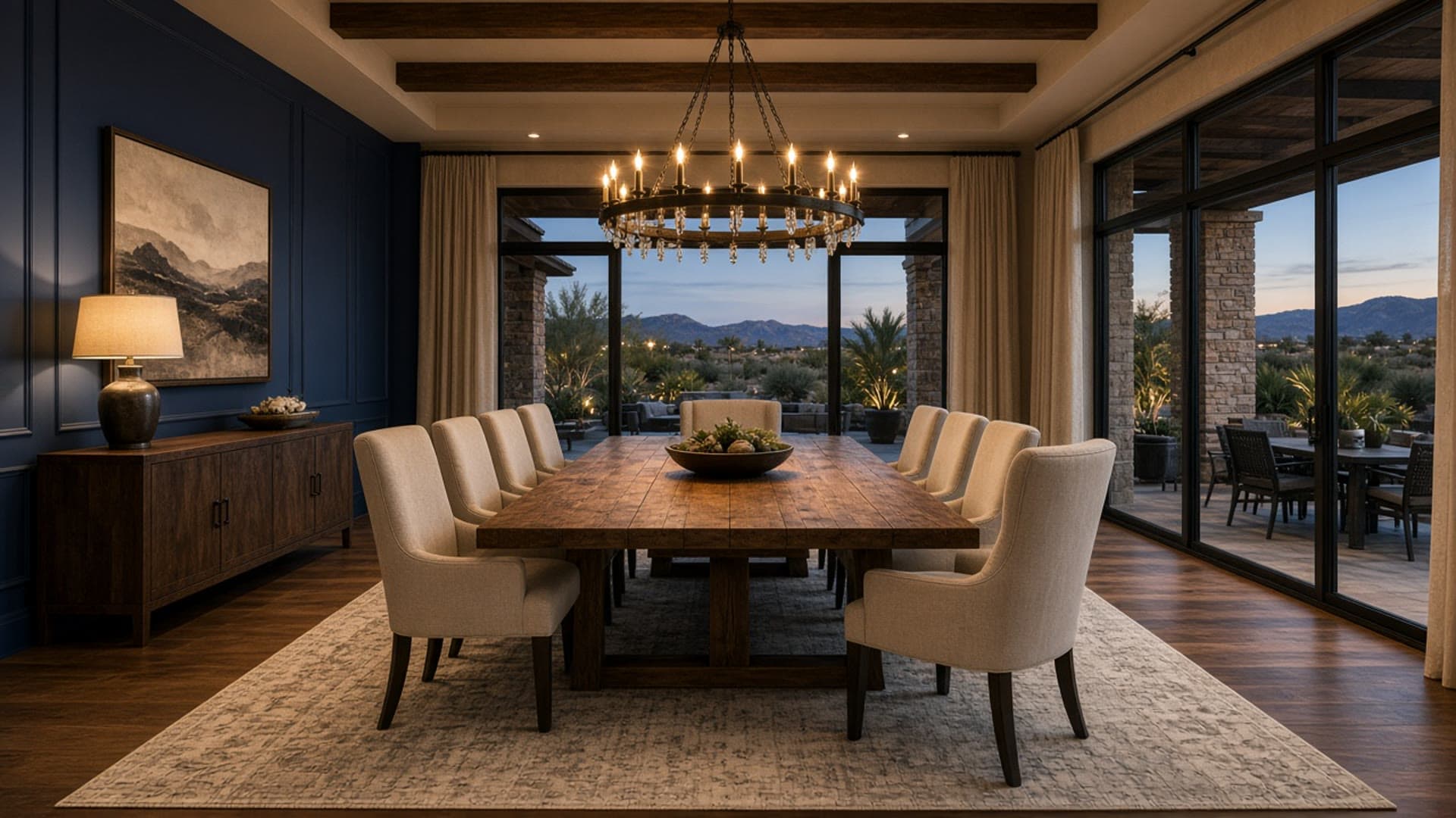 Dining room in a Homestead West single-story ranch home, Las Vegas 89149 — Kitchen and dining